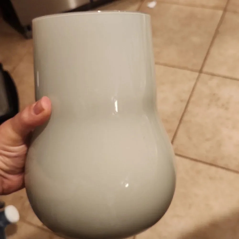 Glass Vase weighted Gray